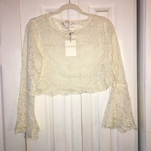 Cream lace blouse